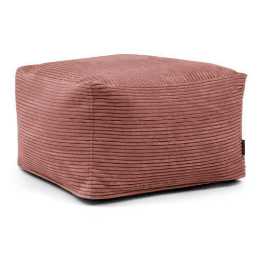 Fotoliu bean bag cărămiziu cu tapițerie din catifea reiată Softbox MooG – SLOWDOWN
