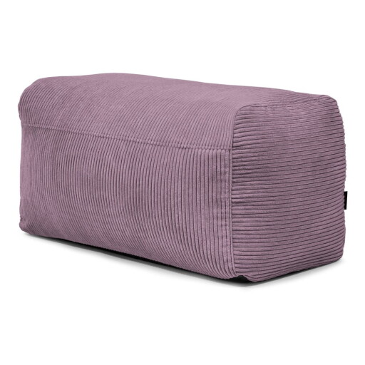 Fotoliu bean bag mov cu tapițerie din catifea reiată Plus 100 Lounge – SLOWDOWN