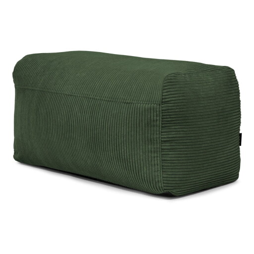 Fotoliu bean bag verde cu tapițerie din catifea reiată Plus 100 Lounge – SLOWDOWN
