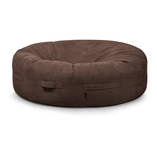 Fotoliu bean bag maro închis cu tapițerie din catifea reiată Roll 190 – SLOWDOWN