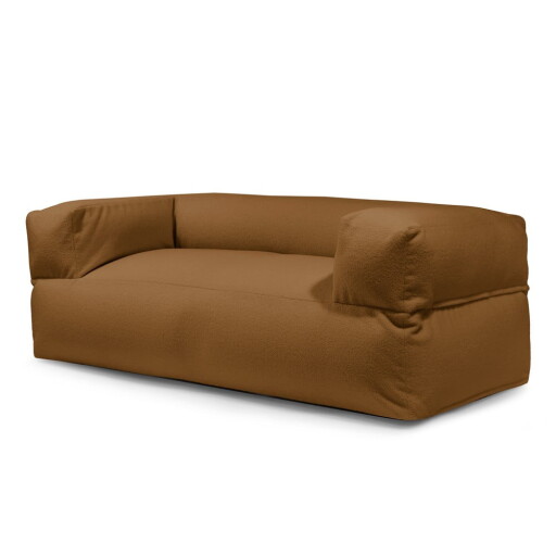 Fotoliu bean bag maro cu tapițerie din țesătură bouclé Sofa MooG – SLOWDOWN