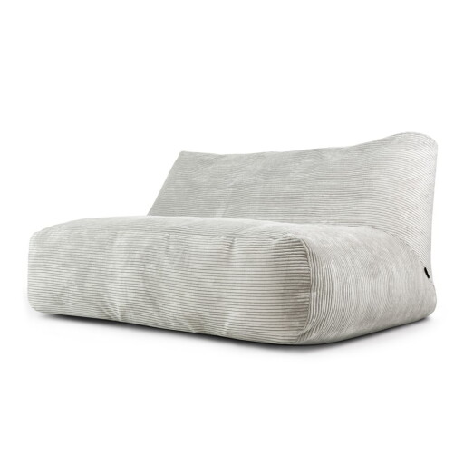 Fotoliu bean bag crem cu tapițerie din catifea reiată Sofa Tube 160 – SLOWDOWN