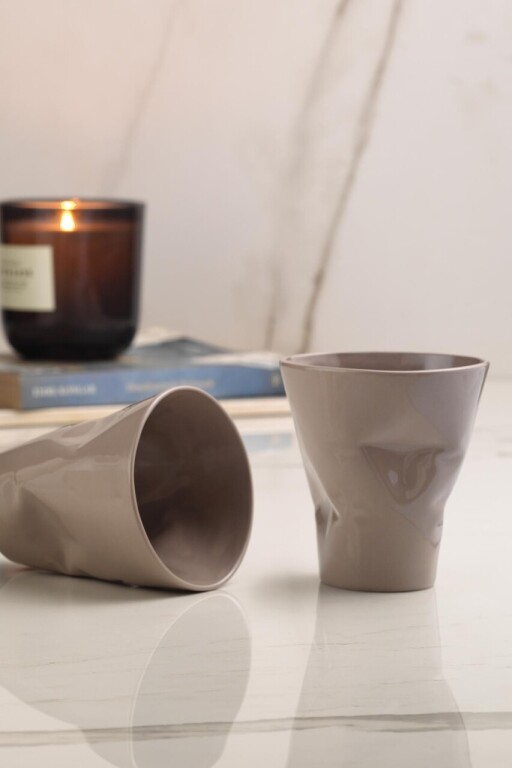 Set 3 cani de cafea Kutahya Porselen, CRH03KF0003, 120 ml, portelan