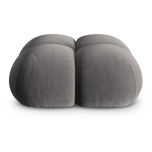 Taburet gri cu tapițerie din catifea Loretto – Cosmopolitan Design