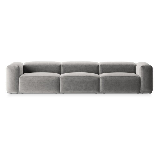 Canapea gri deschis 364 cm Bergano – Cosmopolitan Design