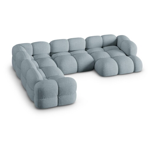 Colțar albastru deschis (cu colț pe partea stângă/în formă de "U") Loretto – Cosmopolitan Design