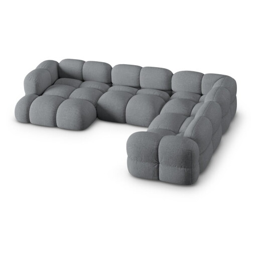 Colțar gri (cu colț pe partea dreaptă/în formă de "U") Loretto – Cosmopolitan Design