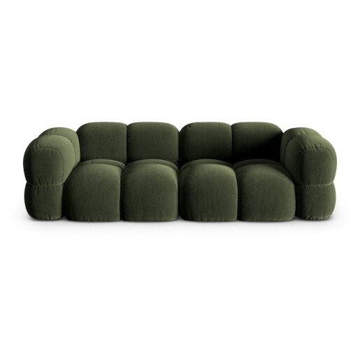 Canapea verde cu tapițerie din catifea 250 cm Loretto – Cosmopolitan Design