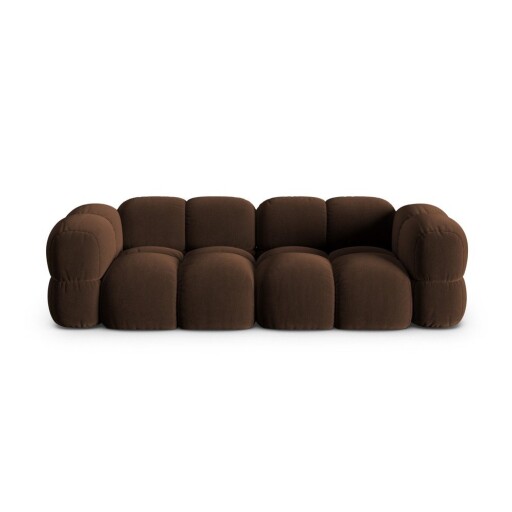 Canapea maro închis cu tapițerie din catifea 250 cm Loretto – Cosmopolitan Design