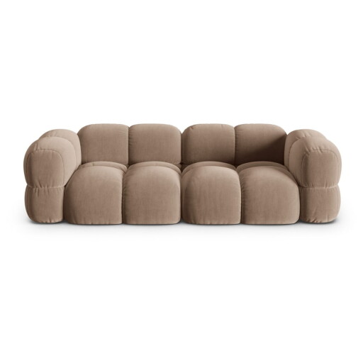 Canapea maro cu tapițerie din catifea 250 cm Loretto – Cosmopolitan Design