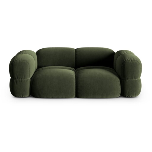 Canapea verde cu tapițerie din catifea 210 cm Loretto – Cosmopolitan Design