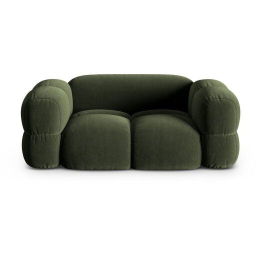 Canapea verde cu tapițerie din catifea 180 cm Loretto – Cosmopolitan Design