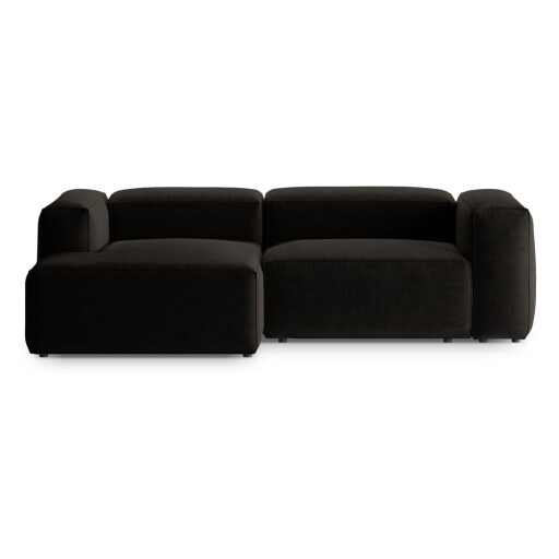 Colțar negru (cu colț pe partea stângă/cu șezlong) Bergano – Cosmopolitan Design