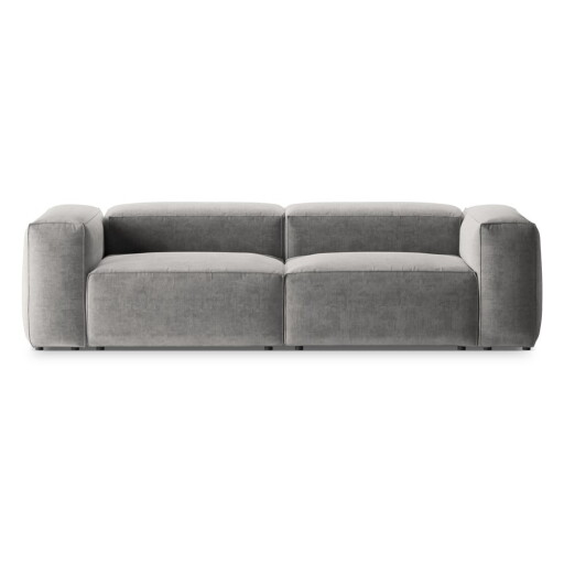 Canapea gri deschis 264 cm Bergano – Cosmopolitan Design