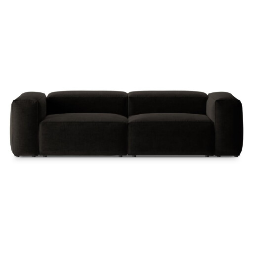 Canapea neagră 264 cm Bergano – Cosmopolitan Design
