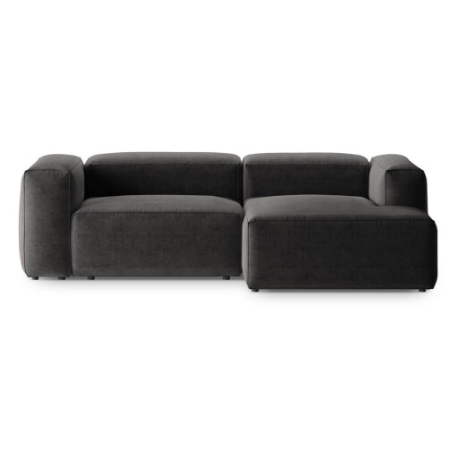 Colțar gri închis (cu colț pe partea dreaptă/cu șezlong) Bergano – Cosmopolitan Design