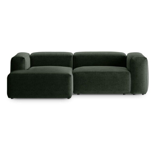 Colțar verde (cu colț pe partea stângă/cu șezlong) Bergano – Cosmopolitan Design