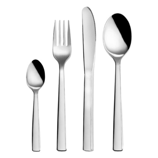Tacâmuri argintii din oțel inoxidabil 24 buc. Plain – Orion