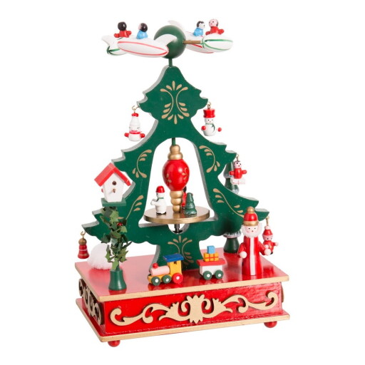 Figurină muzicală din lemn (înălțime 24 cm) Christmas Tree – Casa Selección