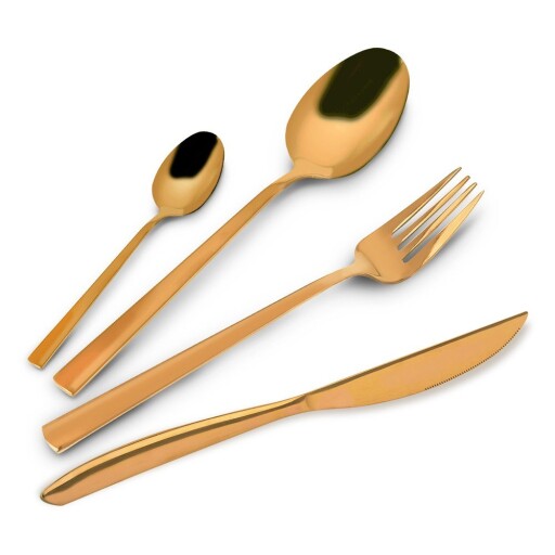 Tacâmuri aurii din oțel inoxidabil 24 buc. Gold – Orion