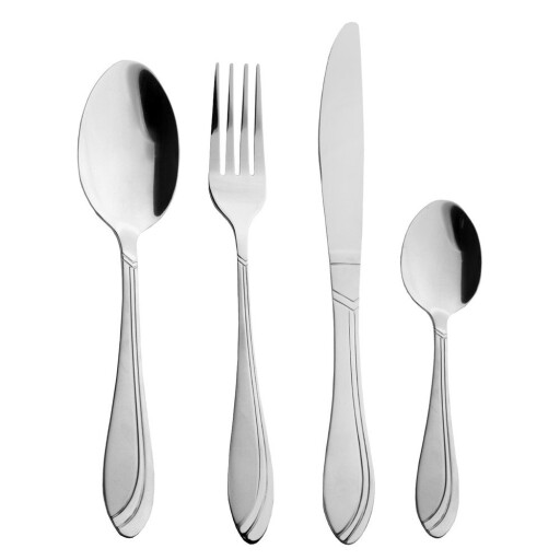 Tacâmuri argintii din oțel inoxidabil 24 buc. Satin – Orion