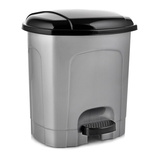 Coș de gunoi gri cu pedală din plastic 3 l – Orion