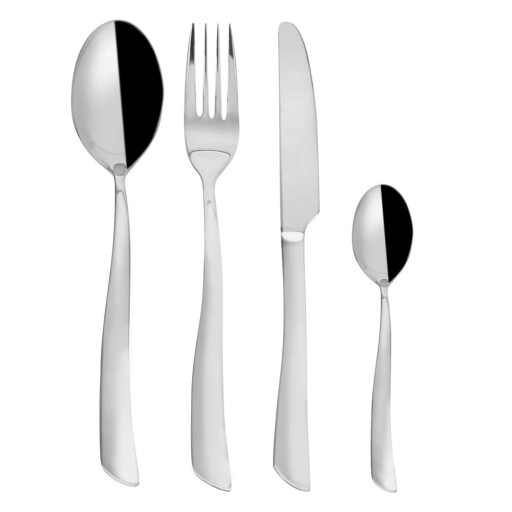 Tacâmuri argintii din oțel inoxidabil 24 buc. Shape – Orion