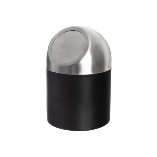 Coș de gunoi negru din oțel inoxidabil 1,2 l BLACK – Orion