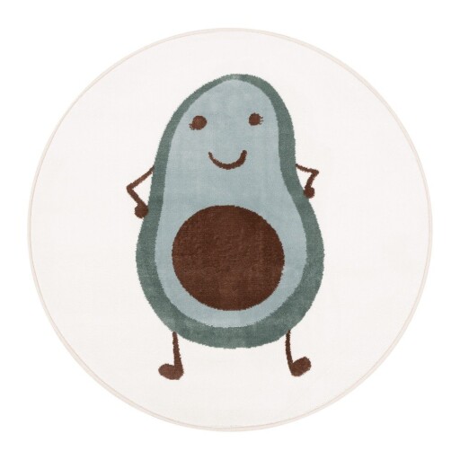 Covor pentru copii verde mentă-fildeș ø100 cm Avocado Mint – FD