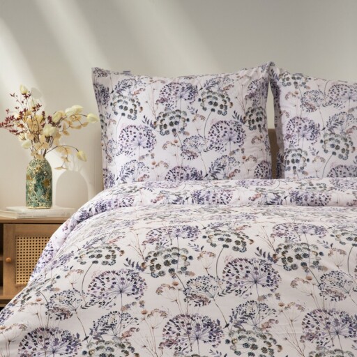 Lenjerie de pat King Size, Lorret, Homla, 3 piese, 200x220 cm, microfibra din poliester, multicolor