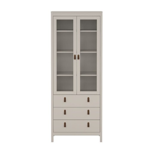 Vitrină grej 78x199x33 cm Madrid – Tvilum