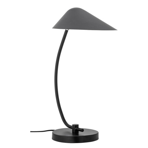 Veioză neagră cu abajur din metal (înălțime 50 cm) Nisella – Bloomingville