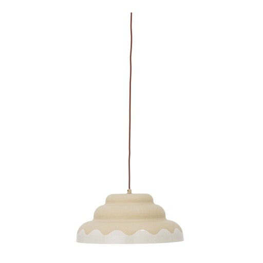 Lustră crem cu abajur din metal ø 40 cm Lacya – Bloomingville