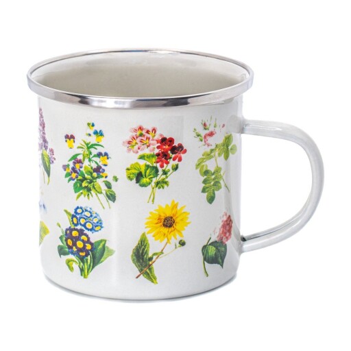 Cană albă 310 ml Vintage Flowers – Sass & Belle