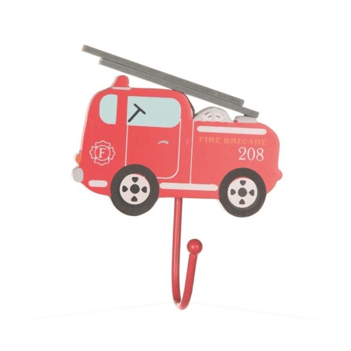 Cârlig roșu de montat pe perete Fire Engine – Sass & Belle