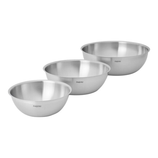 Boluri argintii 3 buc. din oțel inoxidabil ø 25,5 cm Lucca 3.0 – FABINI