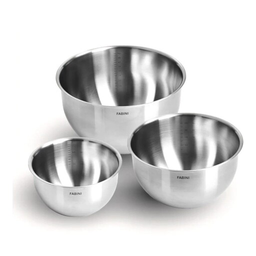 Boluri argintii 3 buc. din oțel inoxidabil ø 24 cm Lucca 3.0 – FABINI