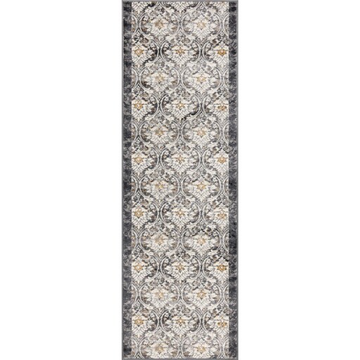 Covor tip traversă gri închis-fildeș 80x250 cm Soft Viskan – FD