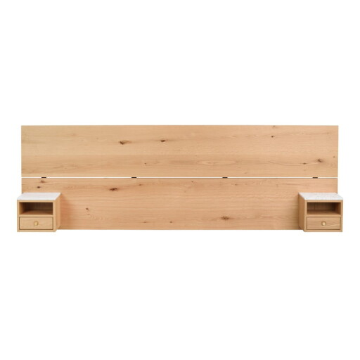 Tăblie de pat în culoare naturală din lemn de stejar 240x79 cm Whitmore – Rowico