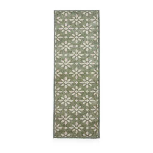 Covor tip traversă verde lavabil 76x230 cm Coral Green – Think Rugs