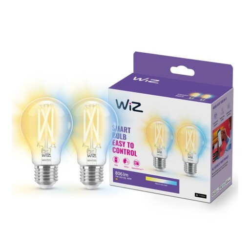 Becuri smart cu filament E27, 2 buc. 7 W – WiZ