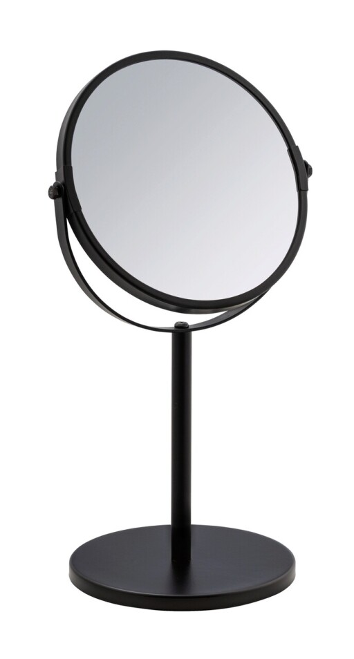 Oglinda cosmetica, Wenko, Assisi, Ø 17 cm, otel, negru