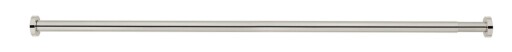 Bara extensibila pentru perdeaua de dus, Wenko, Luz, 2.8 x 110-185 cm, inox, gri