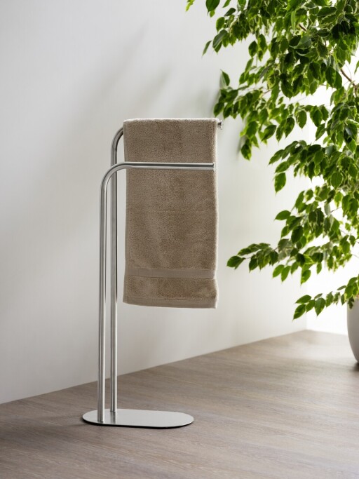 Suport pentru prosoape Levante, Wenko, 30x17x79 cm, inox, argintiu mat