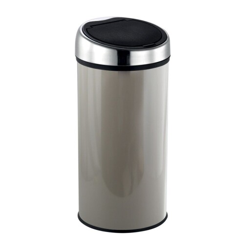 Coș de gunoi taupe cu senzori de atingere din oțel 30 l – MSV