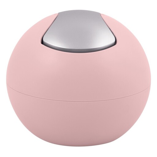 Coș de gunoi roz din plastic 1 l Bowl Matt – Spirella