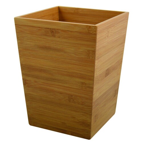 Coș de gunoi în culoare naturală din bambus 3 l – MSV