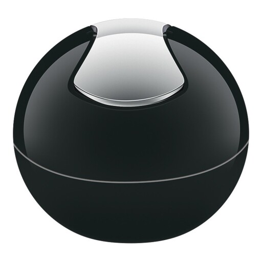 Coș de gunoi negru din plastic 1 l Bowl – Spirella