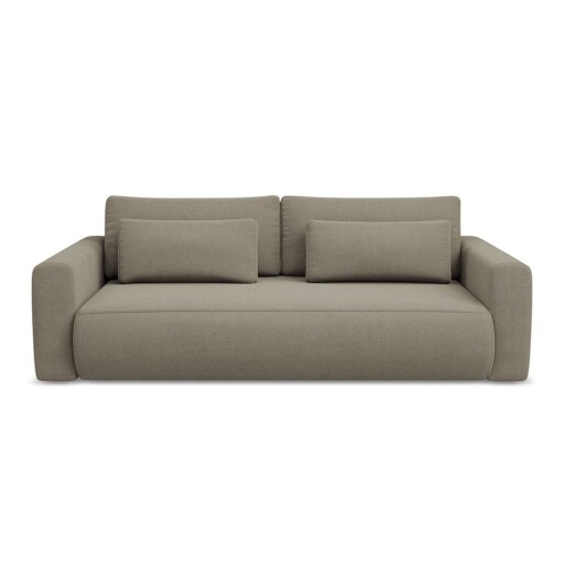 Canapea maro deschis extensibilă/cu spațiu de depozitare 238 cm Kapua – Makamii