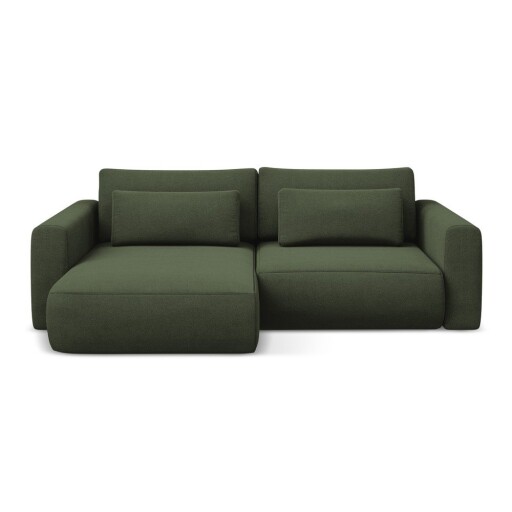 Colțar kaki extensibil/cu spațiu de depozitare (cu colț pe partea stângă/cu șezlong) Kapua – Makamii